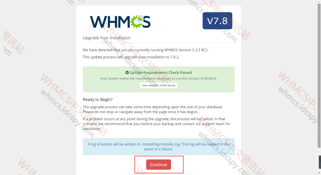  如何执行WHMCS版本更新升级