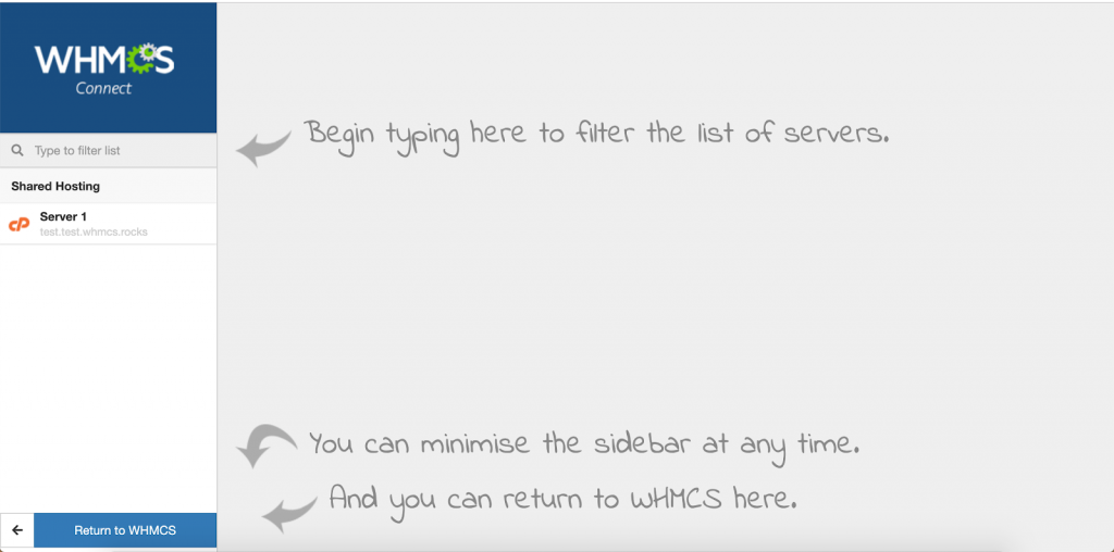 WHMCS Connect功能界面